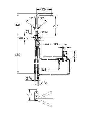 Grohe MintaTouch 31360 000 elektronikus egykaros mosogató csaptelep (31360000)