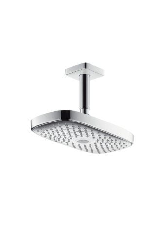 Hansgrohe Raindance Select E 300 2jet fehér/króm fejzuhany, mennyezeti csatlakozóval, DN15 27384 400 (27384400)