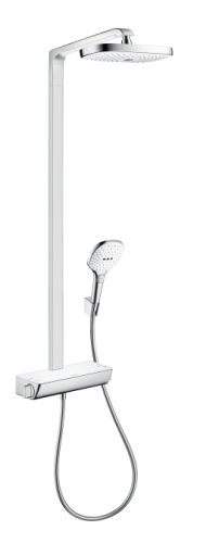 Hansgrohe Raindance Select E 300 2jet Showerpipe, DN15 fehér/króm zuhanyrendszer 27128 400 (27128400)
