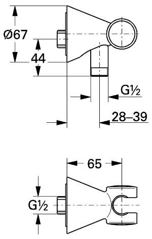 Grohe Sensia 28226 000 fali csatlakozó könyök (28226000)