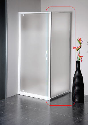 Sapho Gelco Eterno 80 cm-es zuhany oldalfal (fehér, 78,5-80,5 cm, Strip, #GE3380)