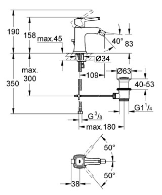 Grohe Grandera 23315 IG0 bidécsaptelep (23315IG0)