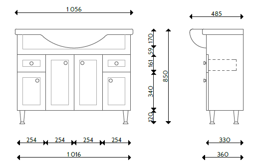 Tboss Plusz 105 fürdőszobabútor komplett szett (magasfényű fehér)