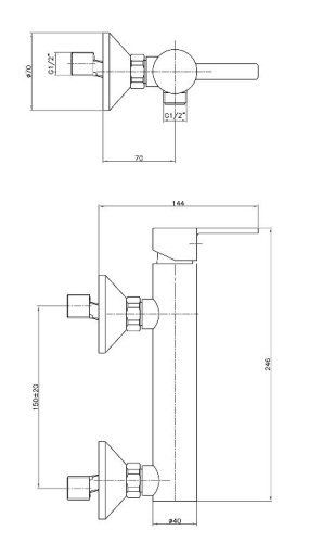 Sapho KATANA zuhany csaptelep KA11 (77CR7575)