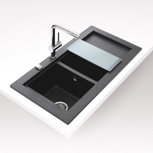 Teka Aura 60 B TG gránit mosogató, Metálfekete 88564