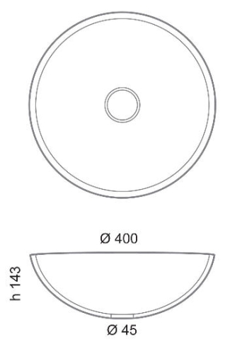 Sapho MURANO 40x13 cm arany üvegmosdó (AL5318-51)
