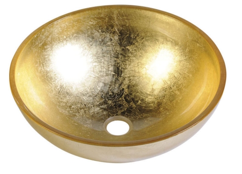 Sapho MURANO 40x13 cm arany üvegmosdó (AL5318-51)