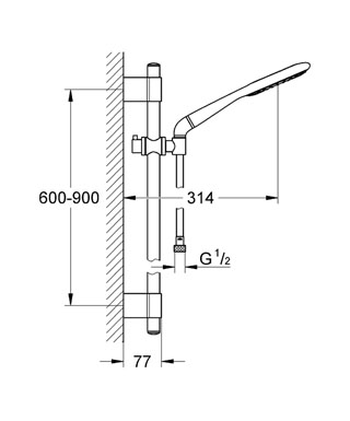 Grohe Rainshower Icon 27277 001 zuhanygarnitúra (27277001)