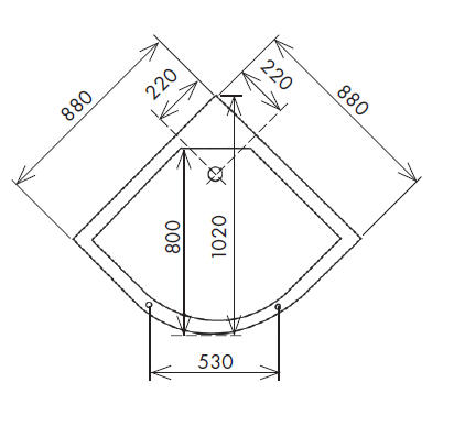 Aqualine ADRIANA 90x90x210cm negyedköríves zuhanybox (E97)
