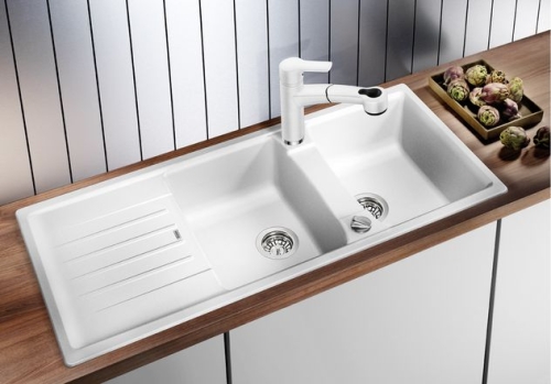 BLANCO LEXA 8S Silgranit mosogató dugókiemelővel (palaszürke, #518864)