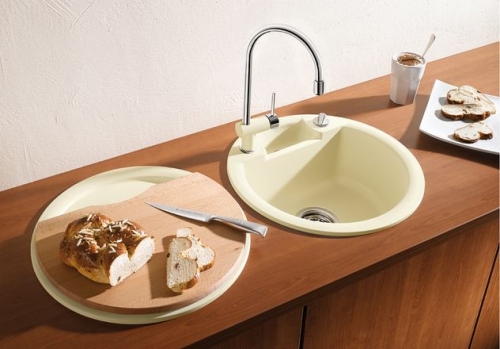 BLANCO RONDO PRO-SET Silgranit mosogató dugókiemelővel (palaszürke, #518913)