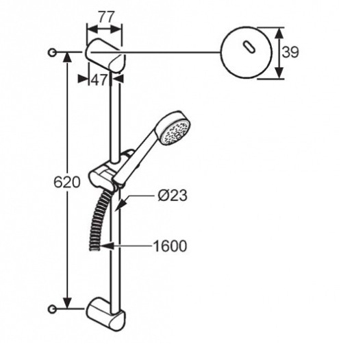 Kludi Zenta 1S zuhanygarnitúra 6063005-00