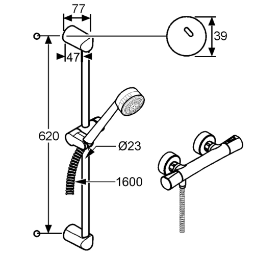 Kludi Zenta Shower Duo zuhanyrendszer 6057605-00