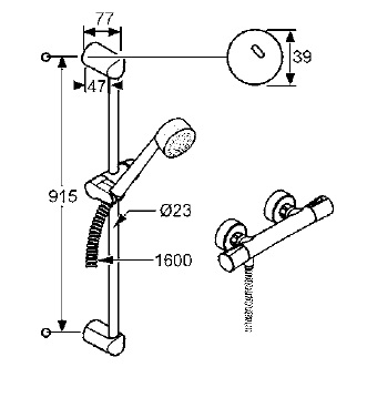Kludi Zenta Shower Duo zuhanyrendszer 6057705-00
