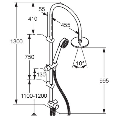 Kludi Zenta Dual Shower System zuhanyrendszer 6167705-00