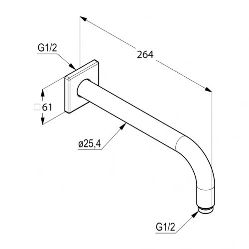 Kludi A-QA 250 mm-es zuhanykar 6653305-00