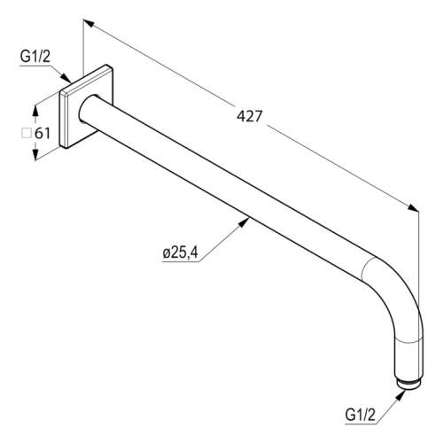 Kludi A-QA 400 mm-es zuhanykar 6653405-00
