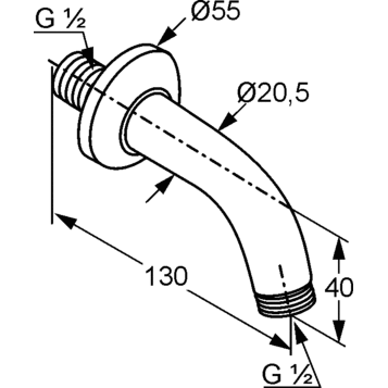 Kludi Freshline 130 mm-es zuhanykar 6235305-00