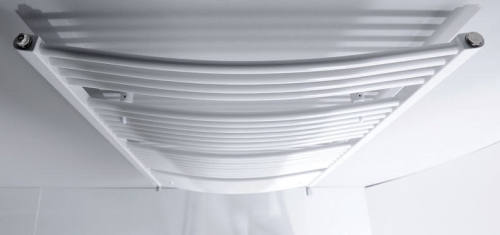 Aqualine íves fehér fürdőszobai radiátor (590 W, fehér, 970x600 mm, #ILO96)
