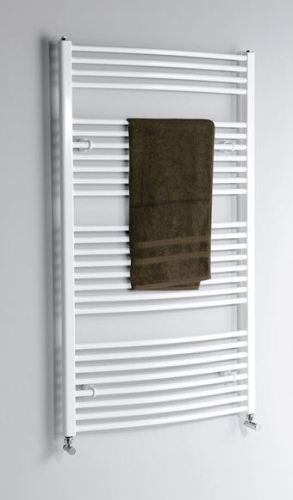 Aqualine íves fehér fürdőszobai radiátor (1090 W, fehér, 1690x750 mm, #ILO67)