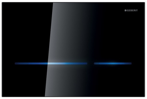 Geberit Sigma 80 érintésmentes fekete üveg WC-öblítő működtető lap 8 cm-es tartályhoz (UP720) 116.091.SG.1