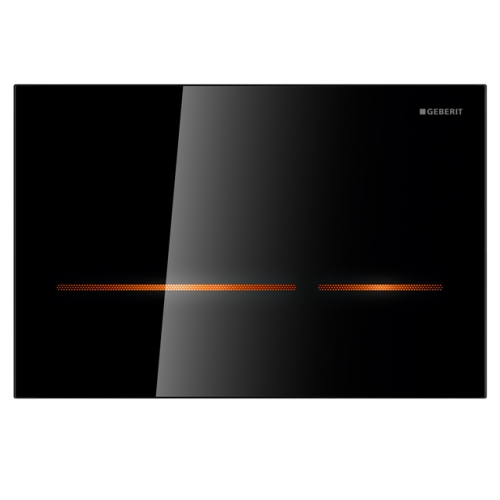 Geberit Sigma 80 érintésmentes fekete üveg WC-öblítő működtető lap 8 cm-es tartályhoz (UP720) 116.091.SG.1