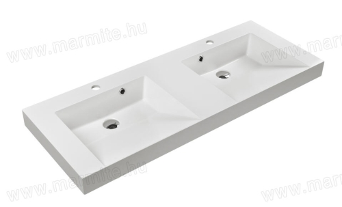 Marmy Adriana 120x46/8 dupla beépíthető öntött márvány mosdó