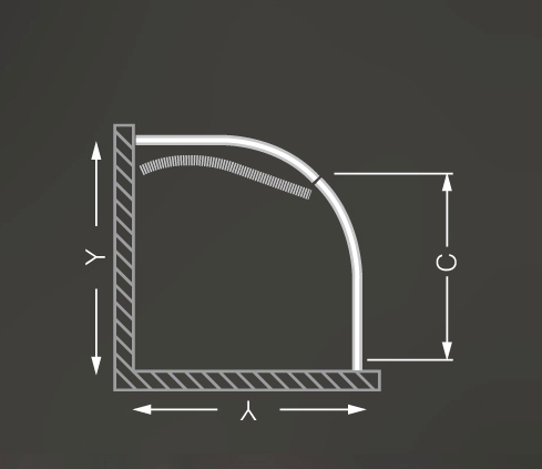 Roltechnik Exclusive Line ECR1 90x90 cm-es negyedköríves zuhanykabin