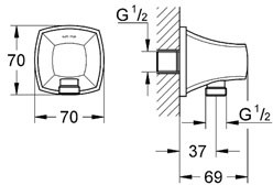 Grohe Grandera fali csatlakozó könyök 27970 IG0 (27970IG0)