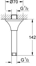 Grohe Grandera króm/arany mennyezeti zuhanykar 27978 IG0 (27978IG0)