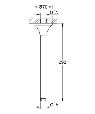 Grohe Grandera króm/arany mennyezeti zuhanykar 27982 IG0 (27982IG0)