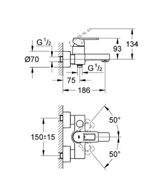 Grohe Quadra egykaros fehér kádcsaptelep 32638 LS0 (32638LS0)