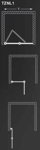 Roltechnik Tower Line TZNL1/900 zuhanyajtó (87,5-91 cm, brillant, transparent, 739-900000L-00-02)