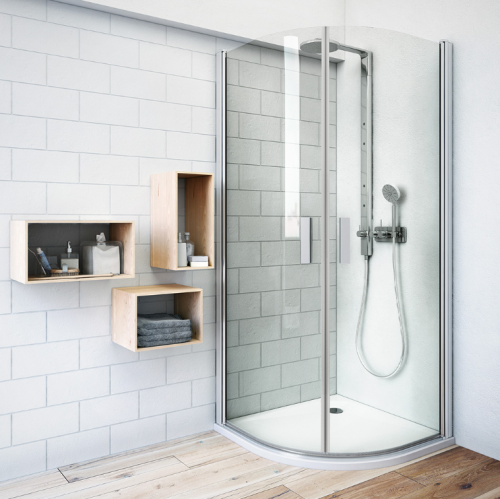Roltechnik Tower Line TR1/900 negyedköríves zuhanykabin (87-89 cm, ezüst, Transparent, 722-9000000-01-02)