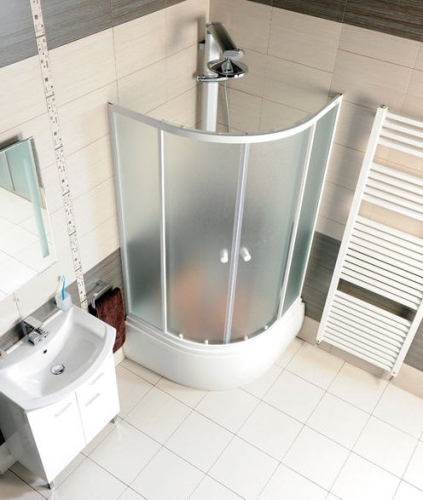 Aqualine Amichetta 90x90x150 cm íves zuhanykabin (E93)