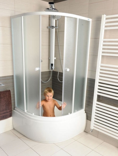 Aqualine Amichetta 80x80x150 cm íves zuhanykabin (E83)