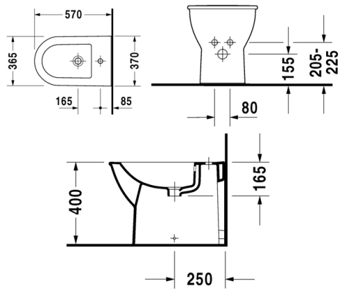 Duravit Darling New álló bidé 2250100000