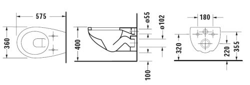 Duravit Duraplus fali wc Colomba 2547090000