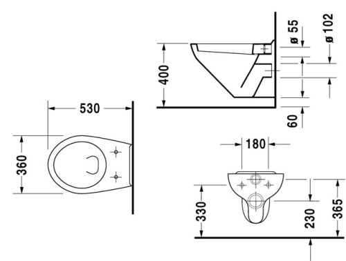 Duravit Duraplus fali wc Hornberg 019209