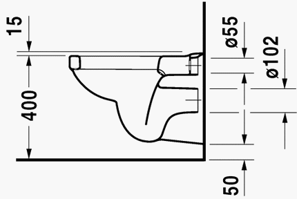 Duravit Happy D. fali wc 017109 00 00