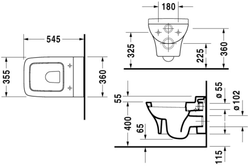 Duravit PuraVida fali wc 221909 00 00