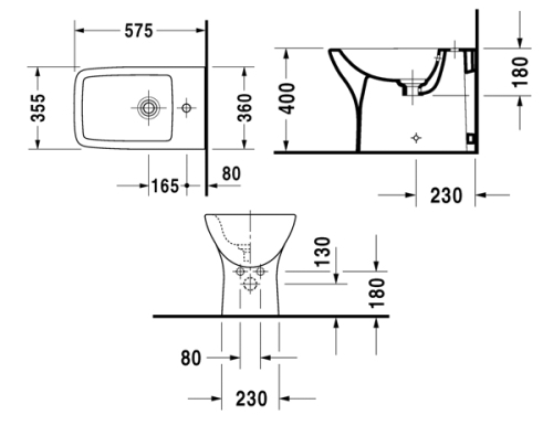 Duravit PuraVida álló bidé 224610 00 00