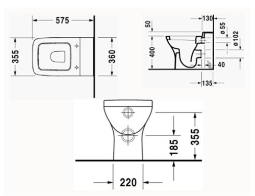 Duravit PuraVida álló wc 213209 00 00