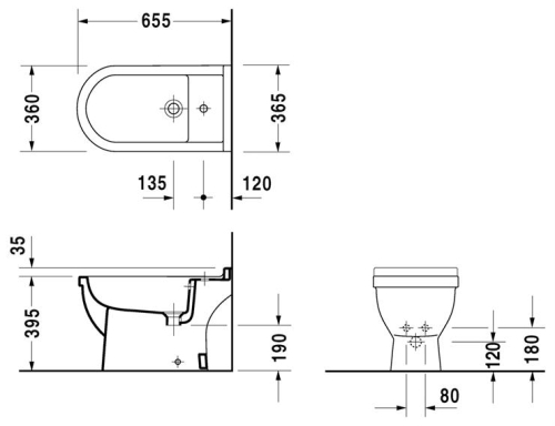 Duravit Starck 3 álló bidé 2234100000
