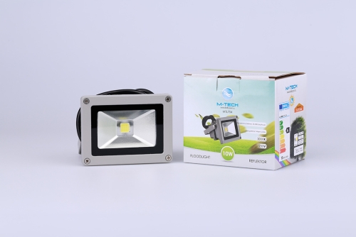 M-Tech 10W, 900lm, 230V, IP65, 3000K, meleg fehér reflektor MTL704