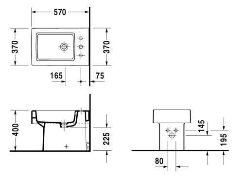Duravit Vero álló bidé 2240100000