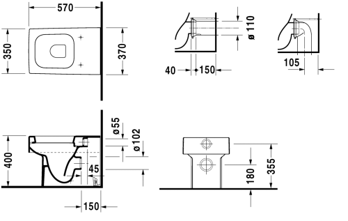 Duravit Vero álló wc 2117090000