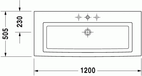 Duravit 2nd floor 120x50,5 cm mosdó 0491120000