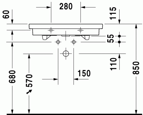 Duravit 2nd floor 70x46 cm mosdó 0491700000