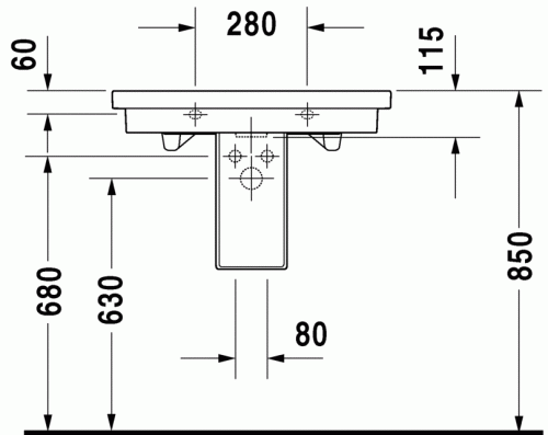 Duravit 2nd floor 70x46 cm mosdó 0491700000